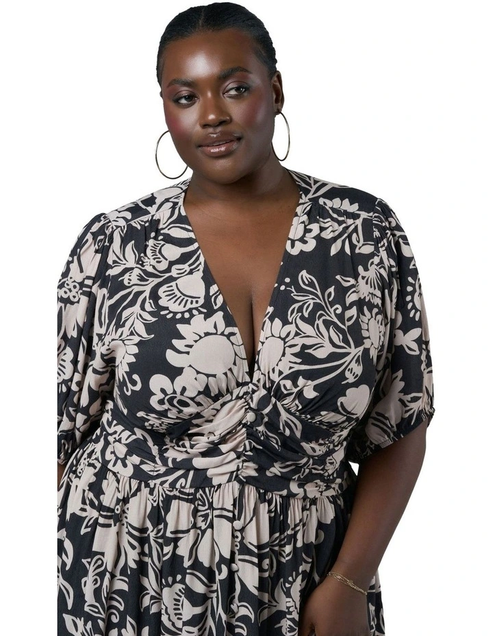 Sprung Midi Dress in Multi image 6