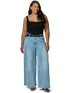 Burnt Halo Flare Jeans in Denim