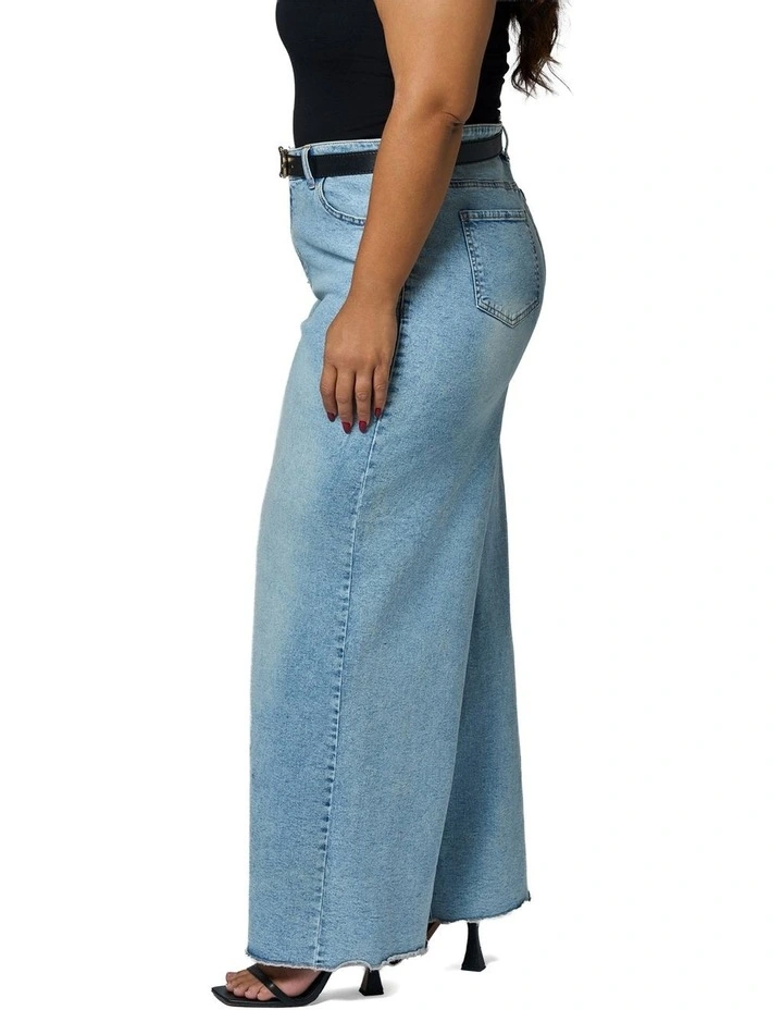 Burnt Halo Flare Jeans in Denim image 3