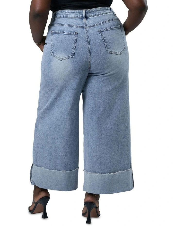 Burnt Halo Flare Jeans in Denim image 3