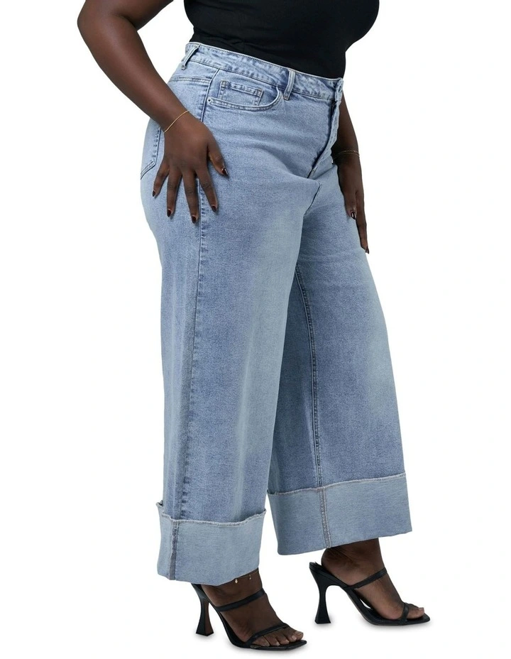 Burnt Halo Flare Jeans in Denim image 4