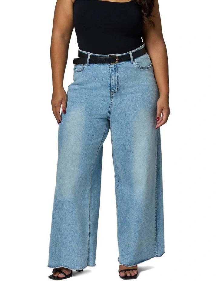 Burnt Halo Flare Jeans in Denim image 5
