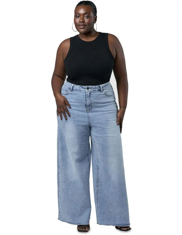 Burnt Halo Flare Jeans in Denim image 5