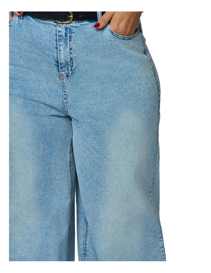 Burnt Halo Flare Jeans in Denim image 6