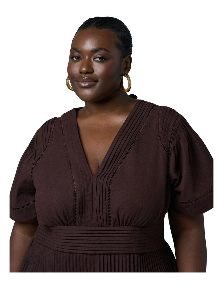 Abby Linen Maxi Dress in Brown image 6