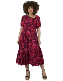 Arabella Midi Dress in Multi