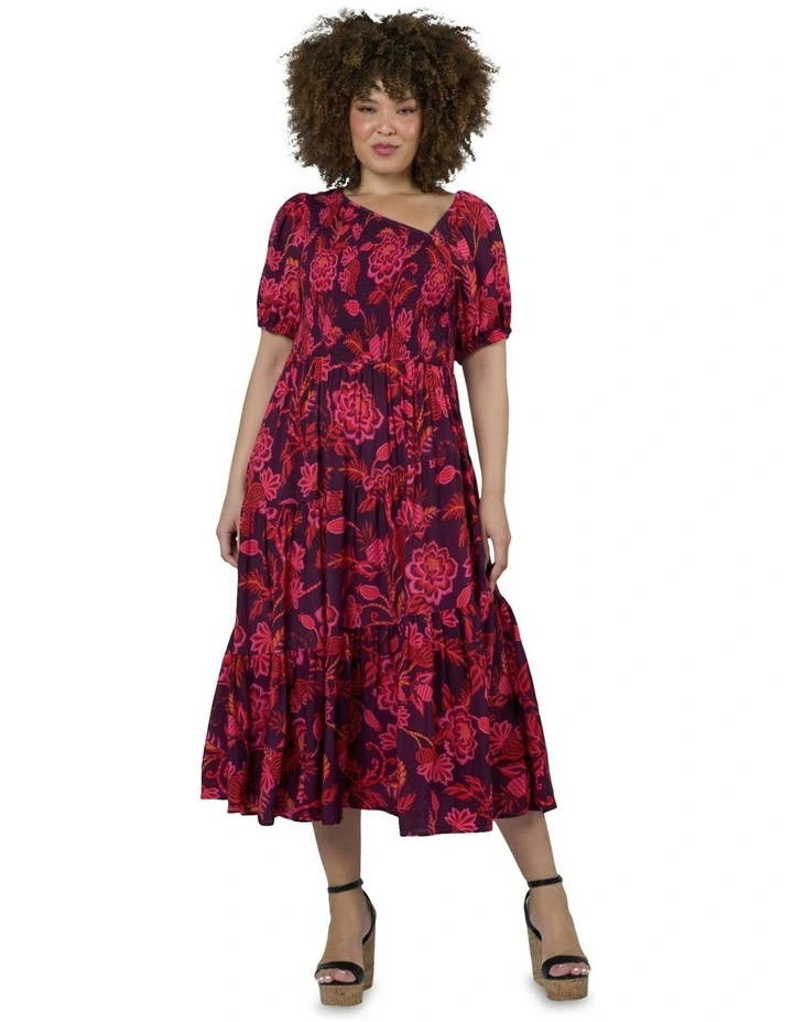 Arabella Midi Dress in Multi image 1