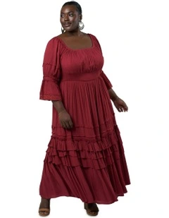 Grecian Goddess Maxi Dress in Brown