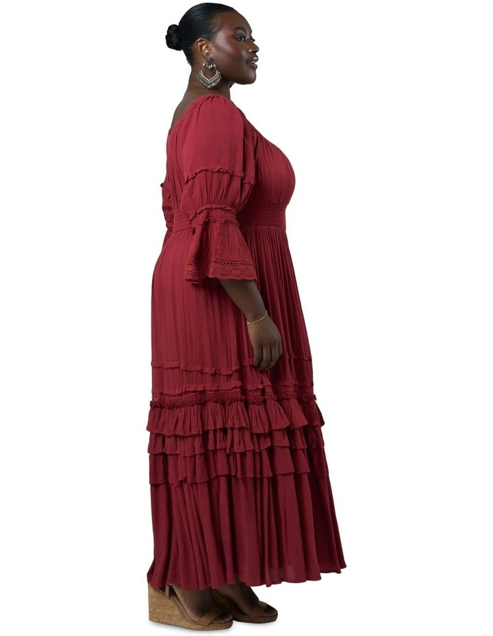 Grecian Goddess Maxi Dress in Brown image 3