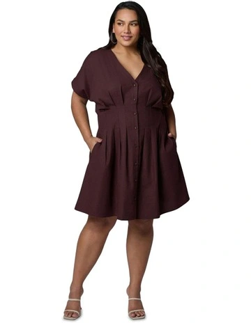 Voltage Mini Dress in Brown