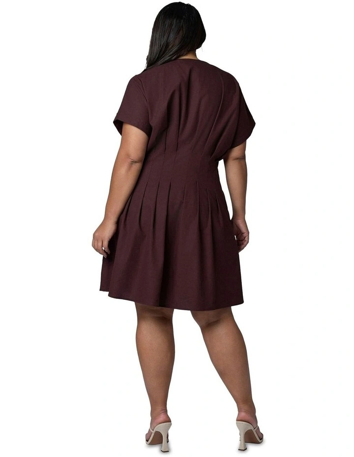 Voltage Mini Dress in Brown image 2