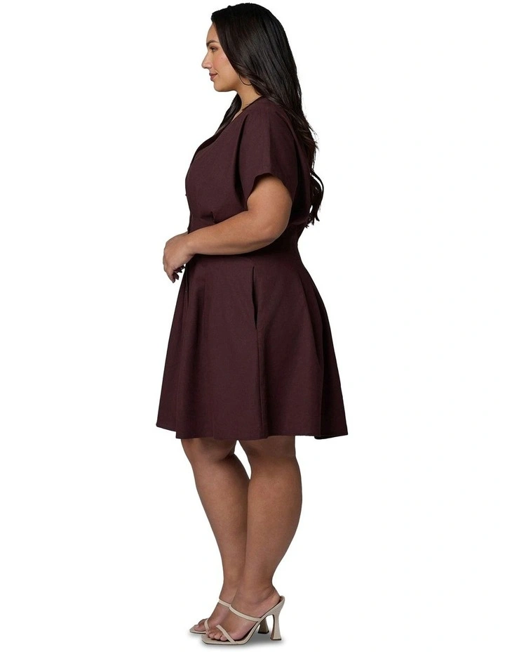 Voltage Mini Dress in Brown image 3