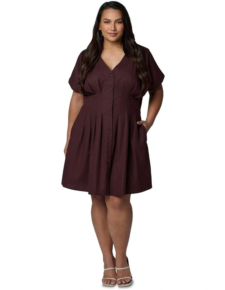 Voltage Mini Dress in Brown image 4