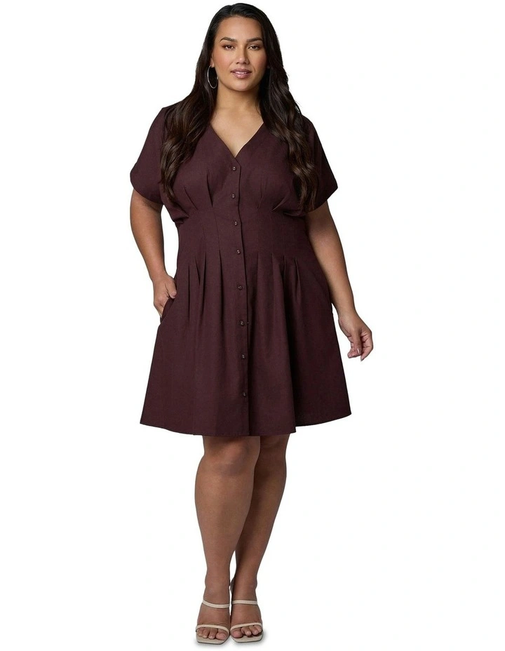 Voltage Mini Dress in Brown image 5
