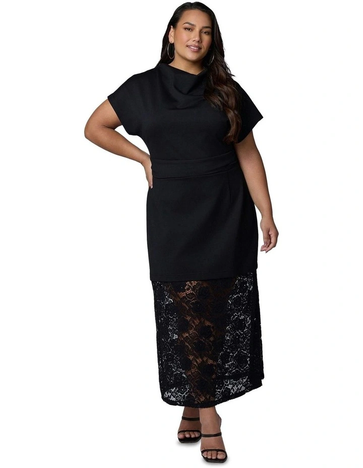 Rebel Lace Maxi Dress in Black image 1
