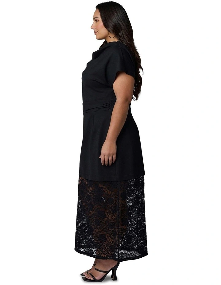 Rebel Lace Maxi Dress in Black image 3