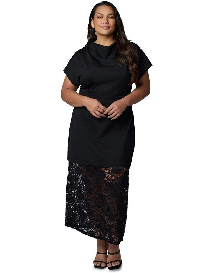 Rebel Lace Maxi Dress in Black image 4