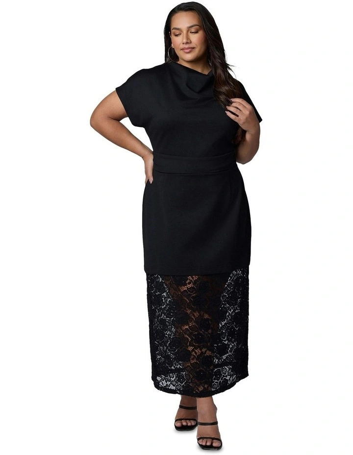 Rebel Lace Maxi Dress in Black image 5
