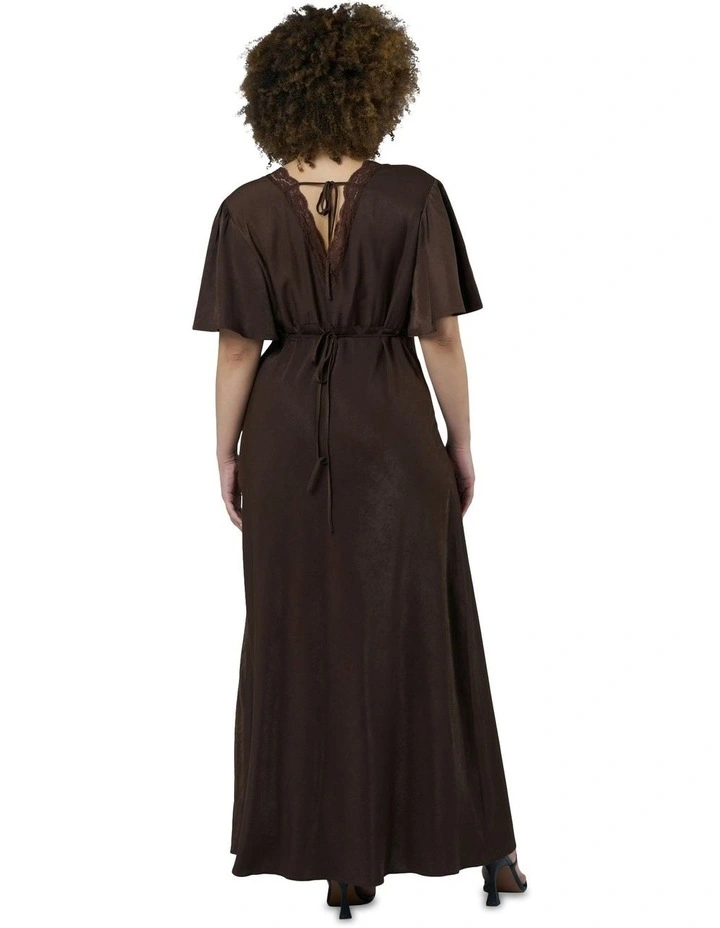 Electric Guitars Maxi Dress in Brown image 2