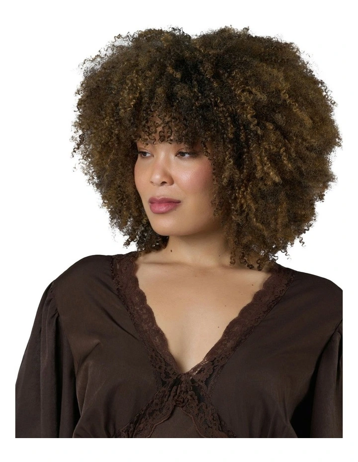 Electric Guitars Maxi Dress in Brown image 6