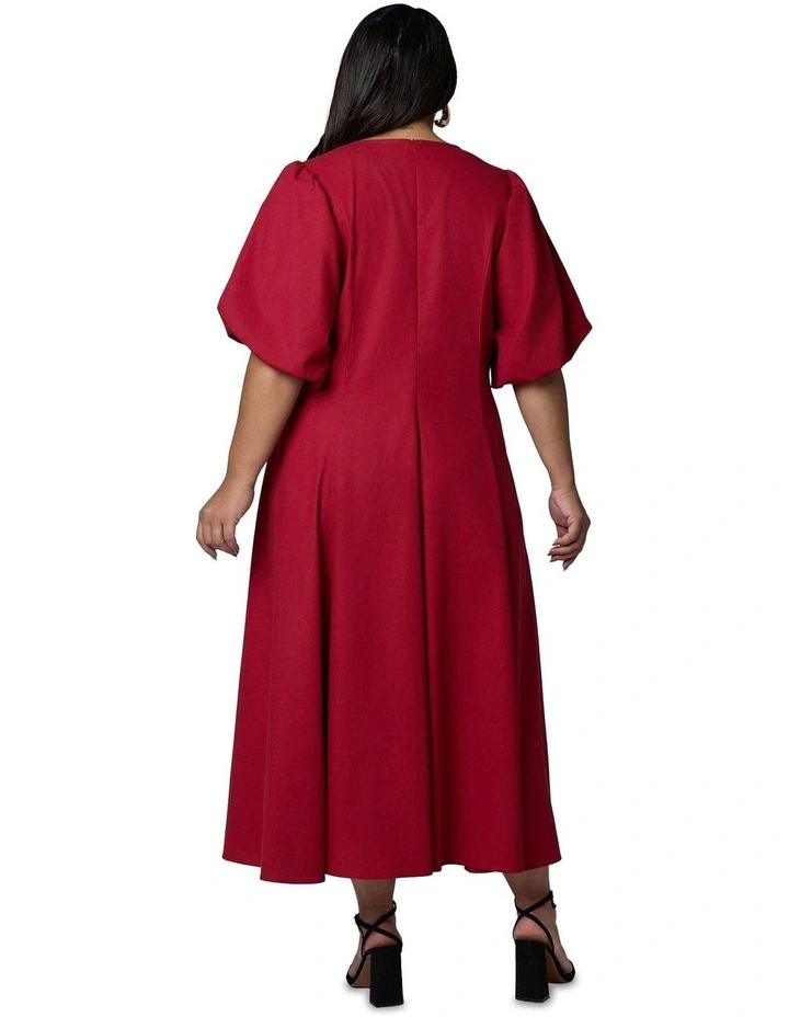 Ignition Midi Dress in Red image 2