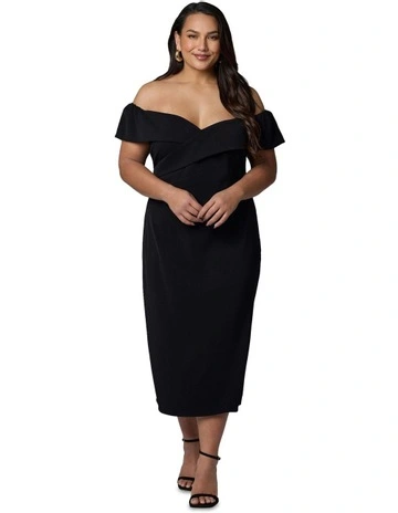Dark Desires Midi Dress in Black