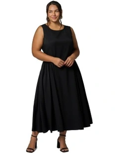 Electric Love Midi Dress in Black