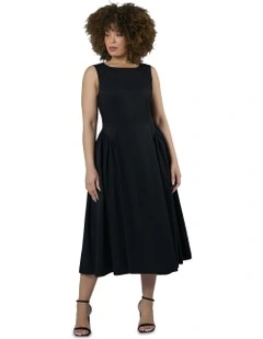 Electric Love Midi Dress in Black