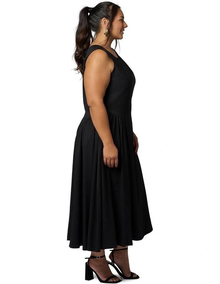Electric Love Midi Dress in Black image 3