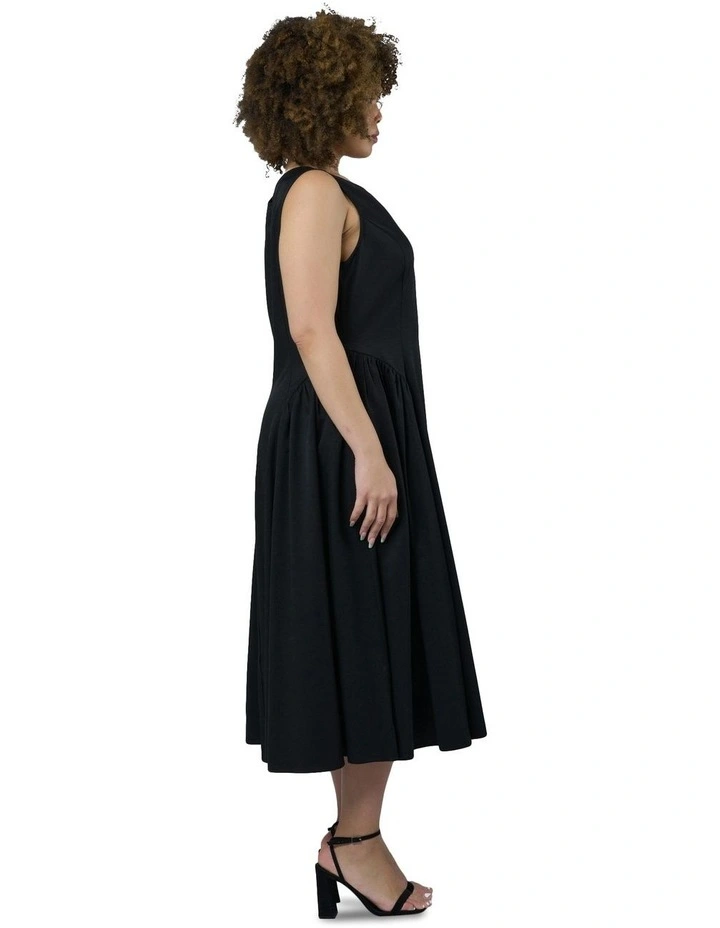 Electric Love Midi Dress in Black image 3