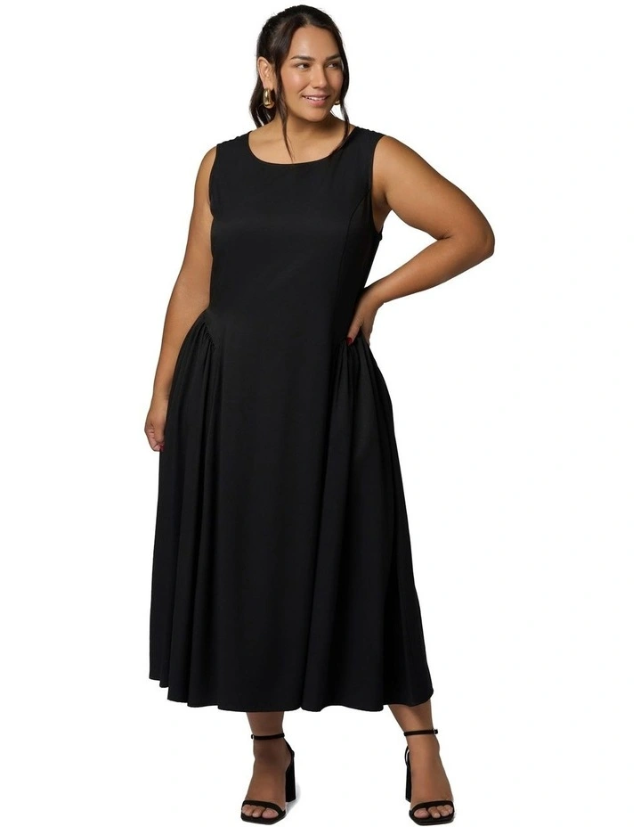 Electric Love Midi Dress in Black image 4