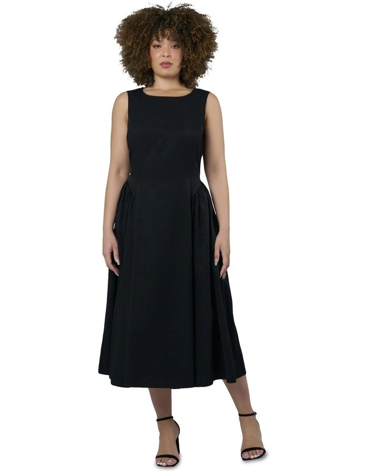Electric Love Midi Dress in Black image 4