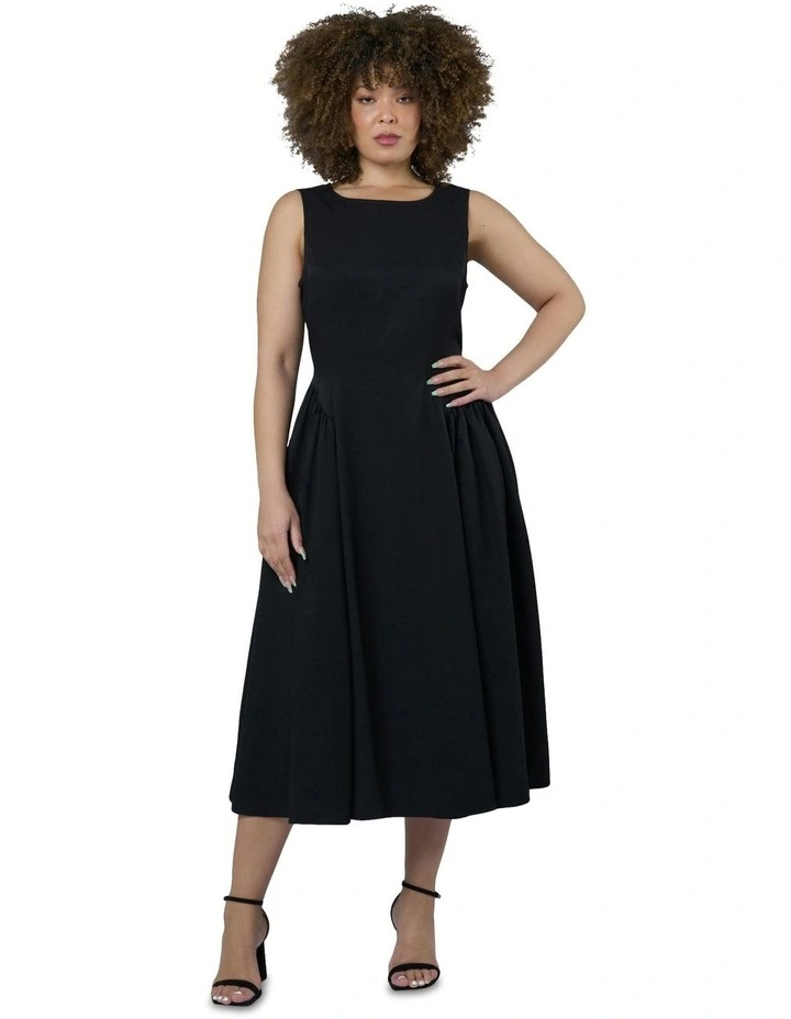 Electric Love Midi Dress in Black image 6