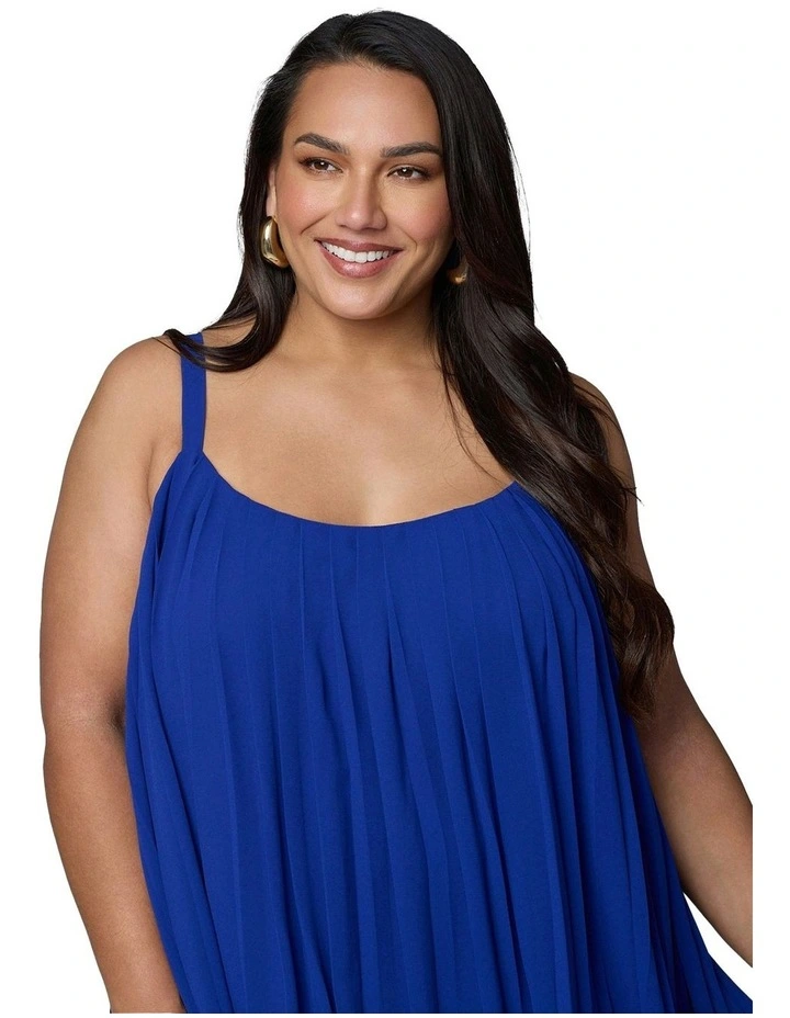 Sinful Heart Pleated Maxi Dress in Blue image 6