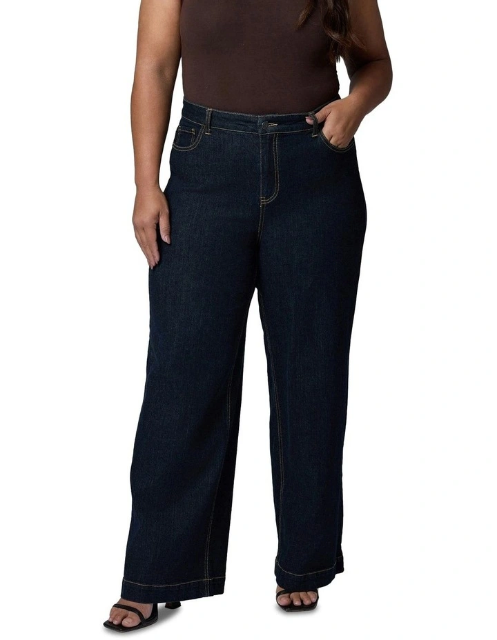 Sully Wide Leg Jeans in Blue image 1