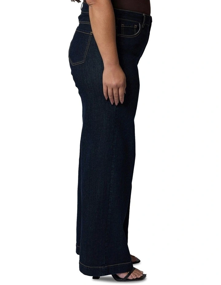 Sully Wide Leg Jeans in Blue image 3