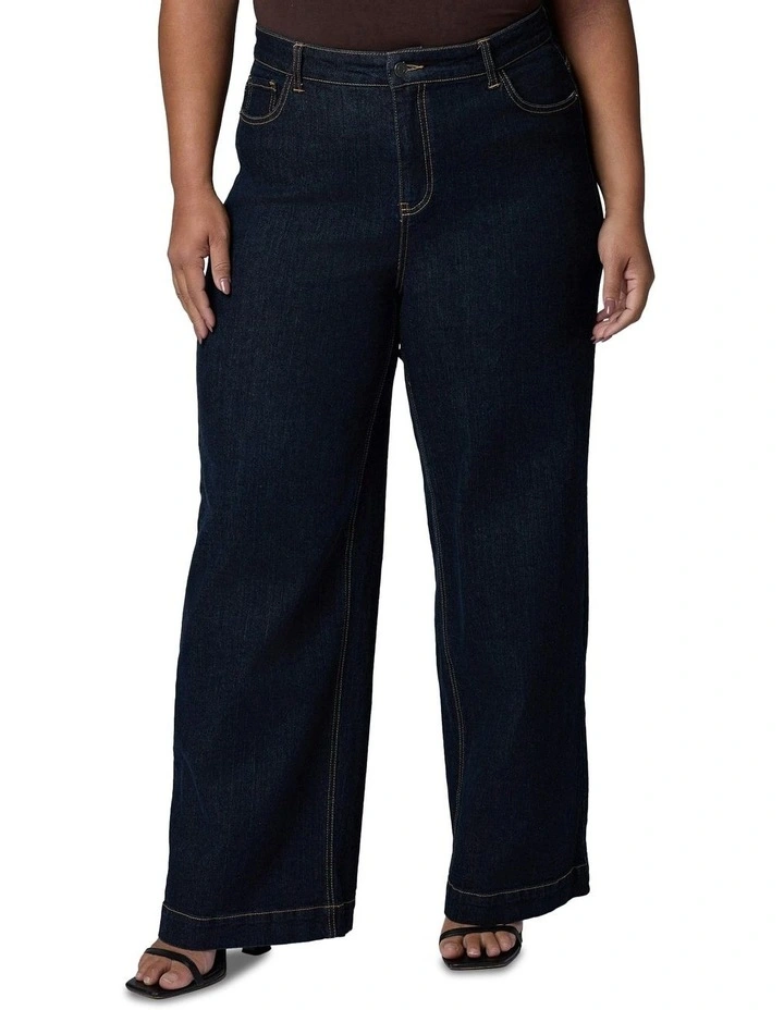 Sully Wide Leg Jeans in Blue image 5