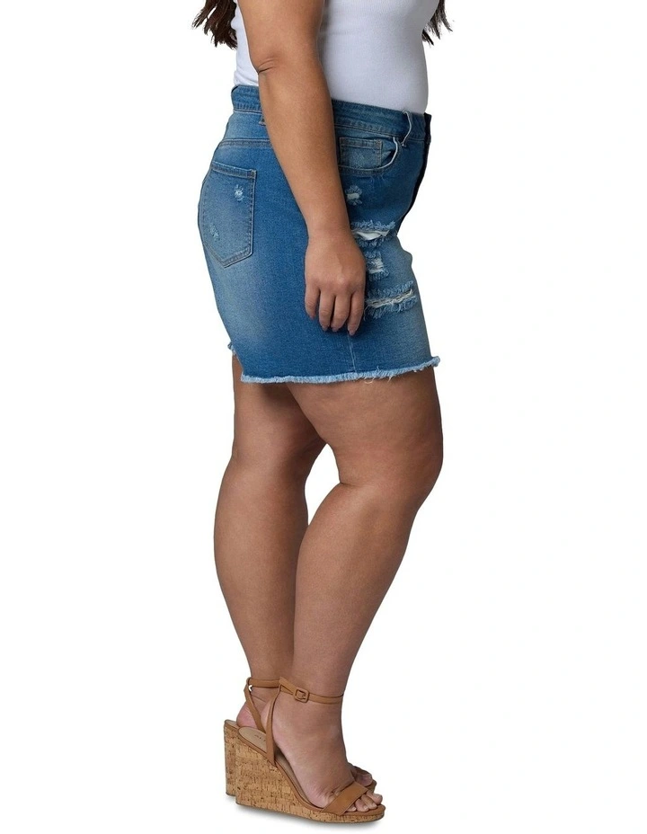 Rowena Denim Shorts in Blue image 2