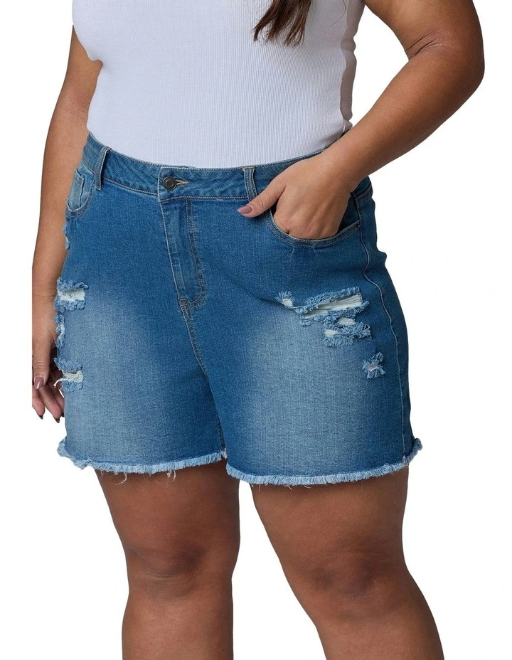Rowena Denim Shorts in Blue image 6