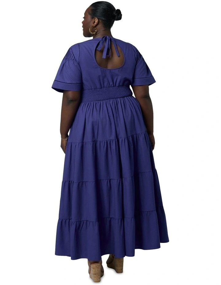 Abby Linen Maxi Dress in Blue image 2
