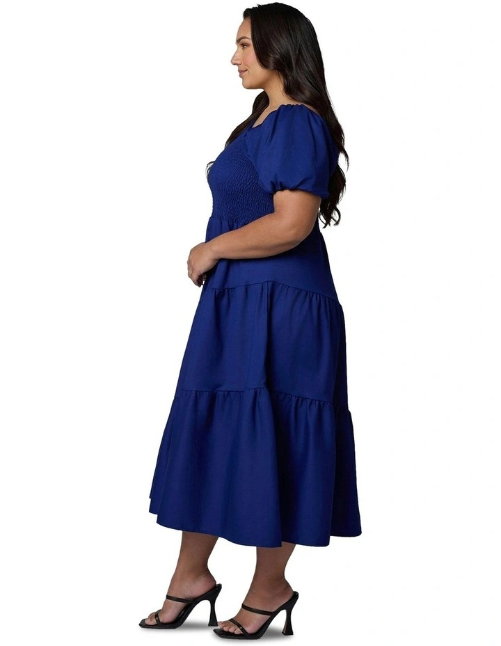 Miley Asymmetric Midi Dress in Purple image 3