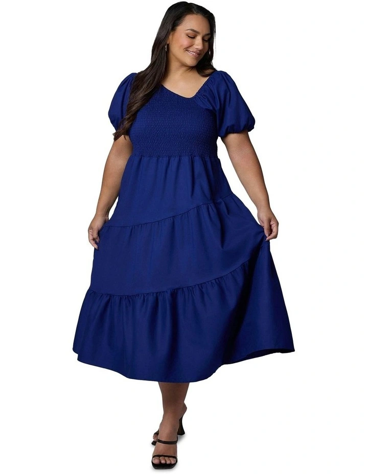 Miley Asymmetric Midi Dress in Purple image 4