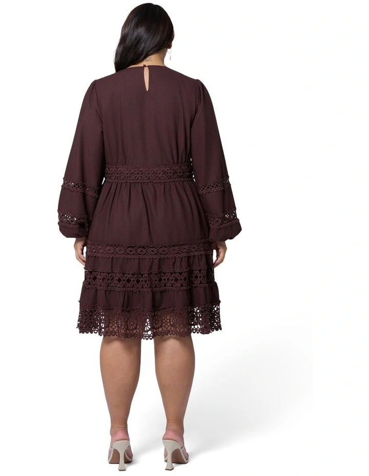 Zaliah Mini Dress in Brown image 2