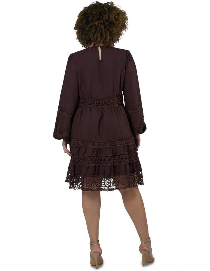 Zaliah Mini Dress in Brown image 2