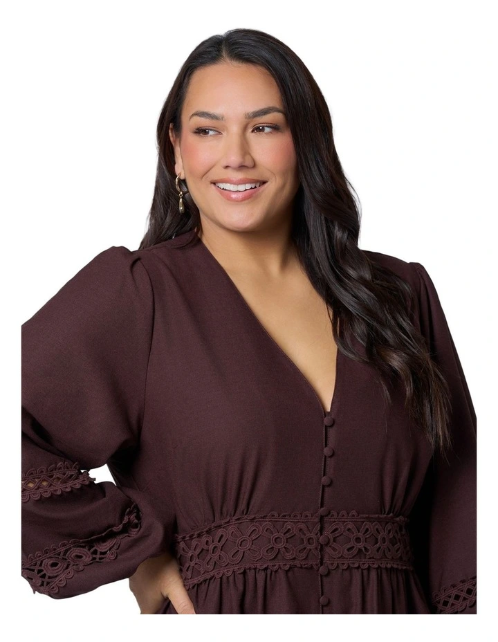 Zaliah Mini Dress in Brown image 6