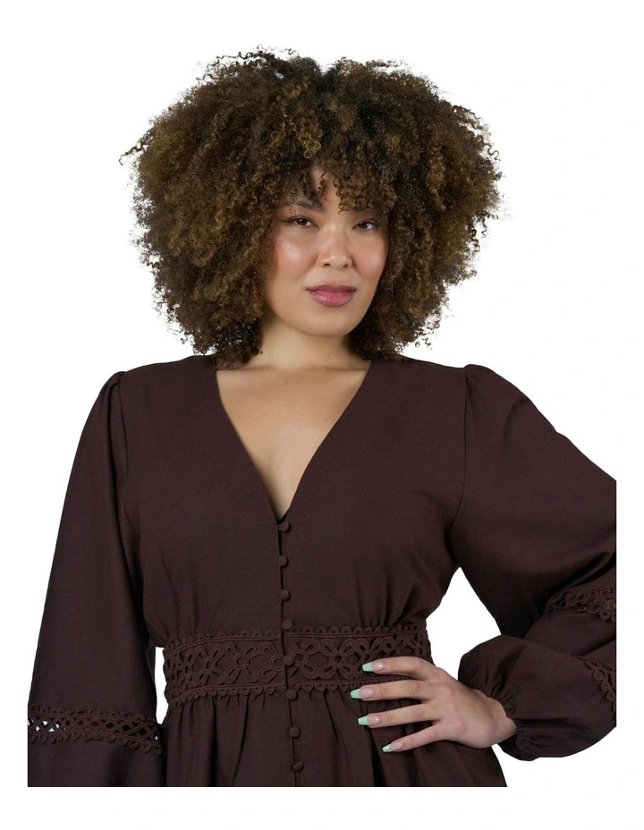 Zaliah Mini Dress in Brown image 6