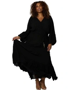 Twilight Traveller Maxi Dress in Black