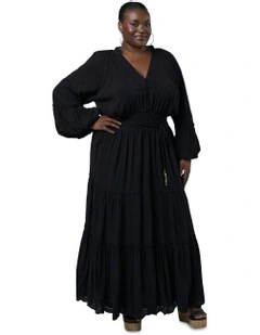 Twilight Traveller Maxi Dress in Black