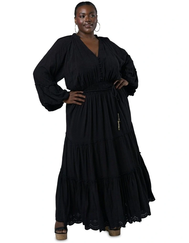 Twilight Traveller Maxi Dress in Black image 4