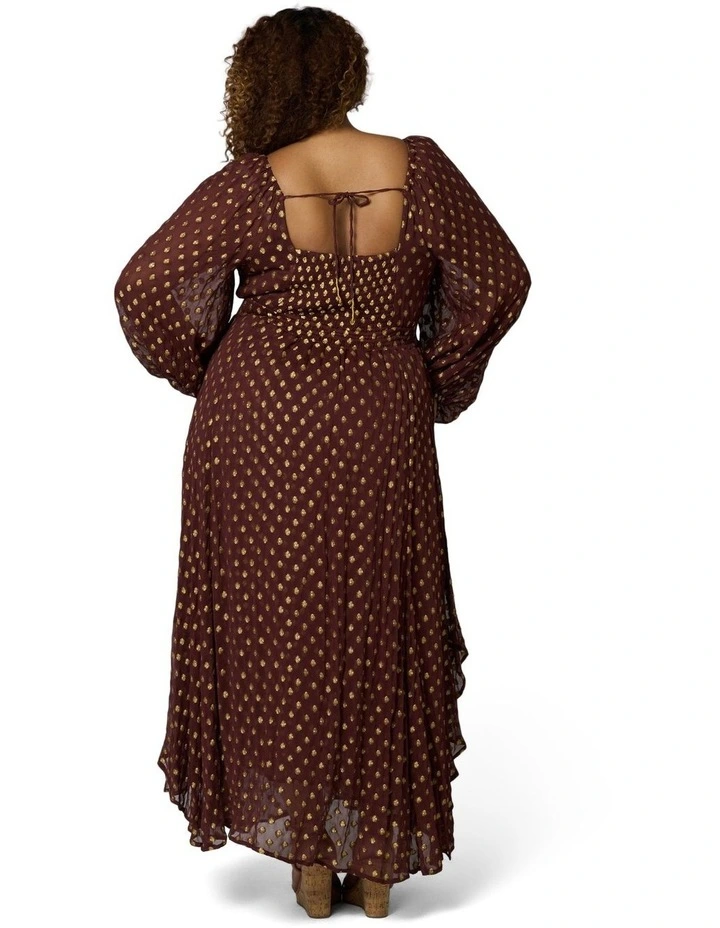 Mystic Moonlight Maxi Dress in Brown image 2